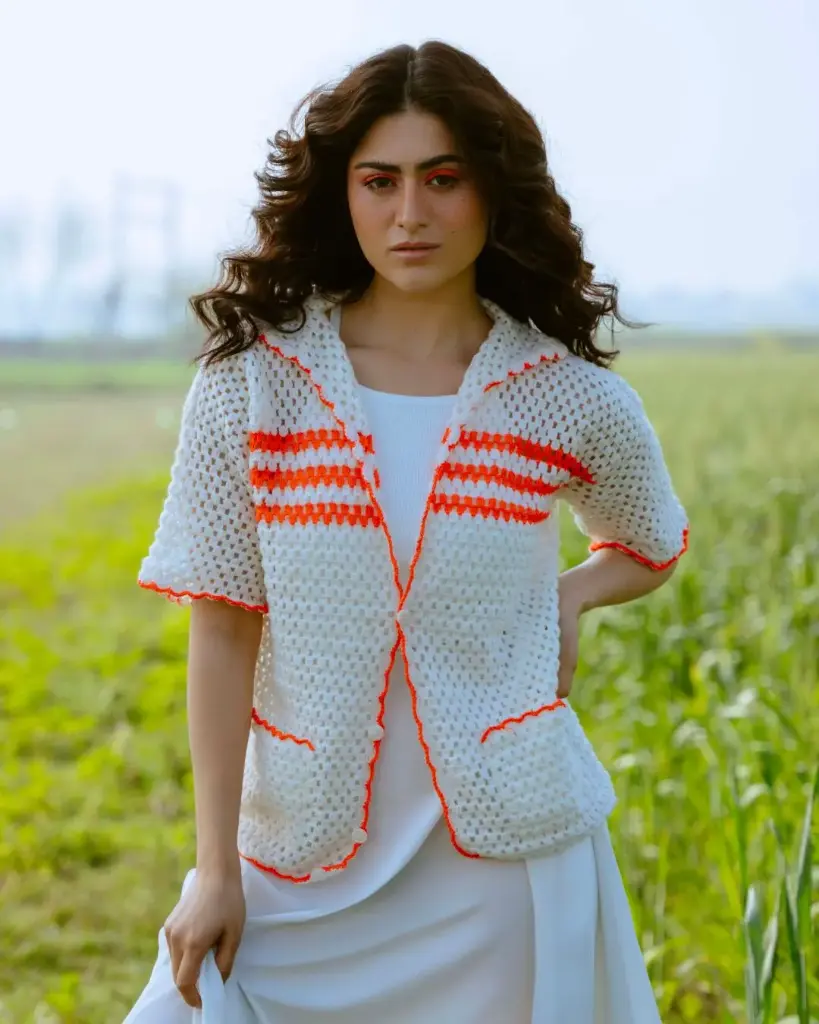 Crochet Neon Orange Striped Shirt
Light & Airy for Summer