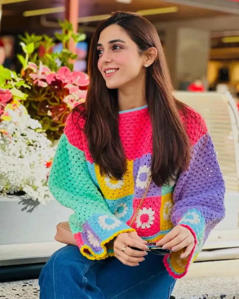Hand-knitted Rainbow Cardigan