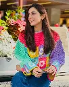 Hand-knitted Rainbow Cardigan
