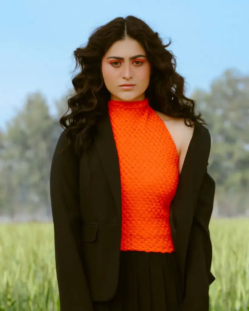 Crochet Orange Backless Top